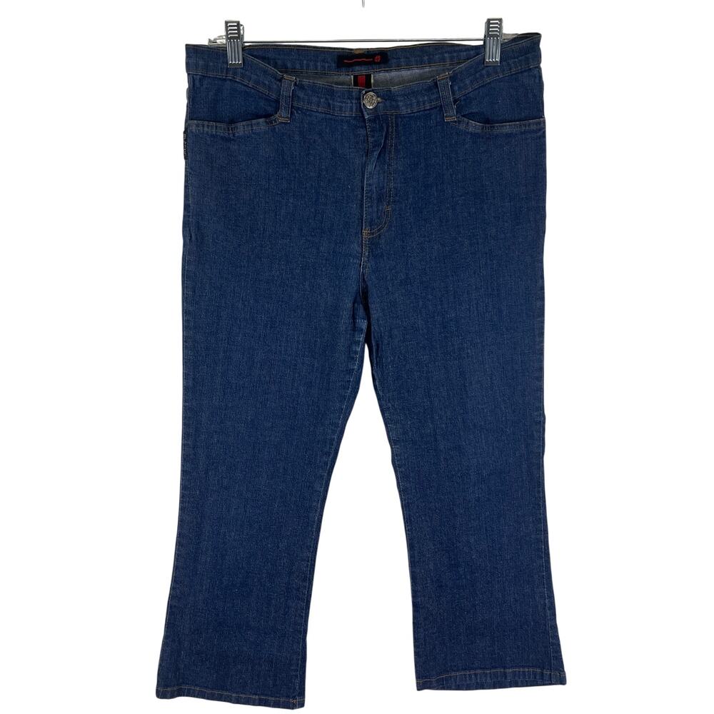 Vintage Plastic Jeans Women 2XL Blue Straight Denim Classic Medium Wash Made USA